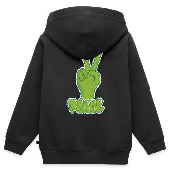 Street art - Kinder Premium Organic Zip Hoodie - Schwarz - Hinten - AI Model Kid Male (0cm)