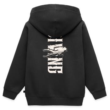 Plongeurs plongeurs - Sweat Premium à capuche zippé enfant bio - noir - Dos - AI Model Kid Male (0cm)