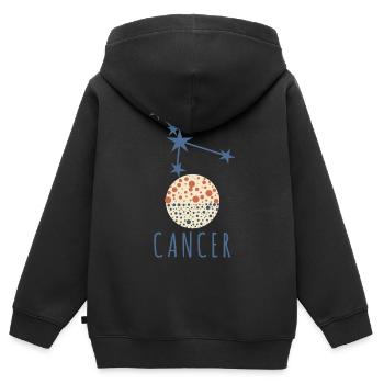 La constellation du Cancer - Sweat Premium à capuche zippé enfant bio - noir - Dos - AI Model Kid Male (0cm)