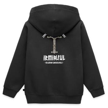 Irminsul - Säule der Welt - Kinder Premium Organic Zip Hoodie - Schwarz - Hinten - AI Model Kid Male (0cm)