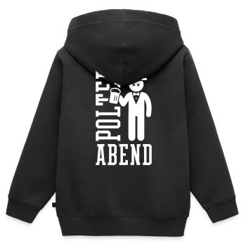 Polterabend Bräutigam - Kinder Premium Organic Zip Hoodie - Schwarz - Hinten - AI Model Kid Male (0cm)