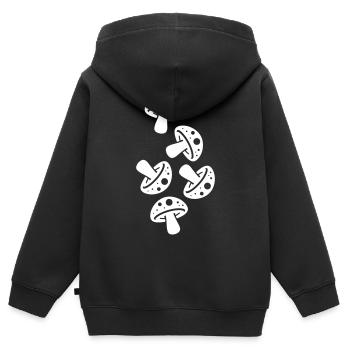 Pilze Champignon Fliegenpilz - Kinder Premium Organic Zip Hoodie - Schwarz - Hinten - AI Model Kid Male (0cm)