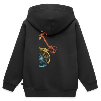 Vélo De Route Cycliste Cyclisme Super Vintage - Sweat Premium à capuche zippé enfant bio - noir - Dos - AI Model Kid Male (0cm)