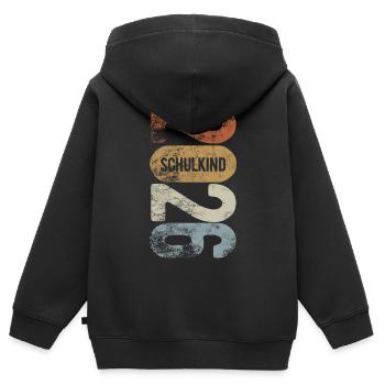 Enfant scolaire 2026 - Inscription scolaire - Première année - Sweat Premium à capuche zippé enfant bio - noir - Dos - AI Model Kid Male (0cm)
