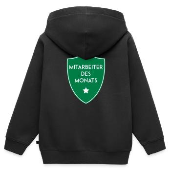 EMPLOYÉS DU MOIS - Sweat Premium à capuche zippé enfant bio - noir - Dos - AI Model Kid Male (0cm)