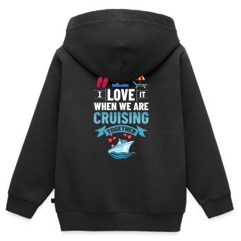 Croisière Croisière Croisière Croisière - Sweat Premium à capuche zippé enfant bio - noir - Dos - AI Model Kid Male (0cm)