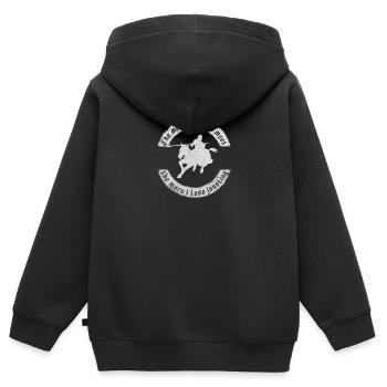 Tjost Lanzenstechen Ritter auf Pferd Mittelalter - Kinder Premium Organic Zip Hoodie - Schwarz - Hinten - AI Model Kid Male (0cm)