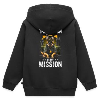 Nuklearingenieur für Kernkraftwerk und Kernenergie - Kinder Premium Organic Zip Hoodie - Schwarz - Hinten - AI Model Kid Male (0cm)