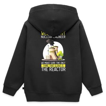 Nuklearingenieur für Kernkraftwerk und Kernenergie - Kinder Premium Organic Zip Hoodie - Schwarz - Hinten - AI Model Kid Male (0cm)