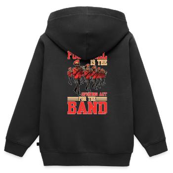 Le football fait la première partie du groupe - Sweat Premium à capuche zippé enfant bio - noir - Dos - AI Model Kid Male (0cm)