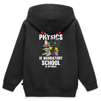 Physicien physicien - Sweat Premium à capuche zippé enfant bio - noir - Dos - AI Model Kid Male (0cm)
