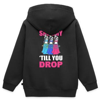 Bauch -Tanzliebhaber Bauchtänzer - Kinder Premium Organic Zip Hoodie - Schwarz - Hinten - AI Model Kid Male (0cm)