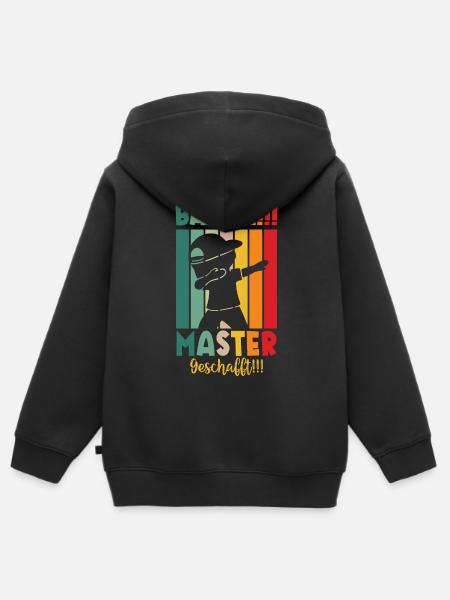Master Masterabsolvent Masterabschluss Geschenk - Kinder Premium Organic Zip Hoodie - Schwarz