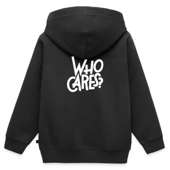 Who Cares? - Kinder Premium Organic Zip Hoodie - Schwarz - Hinten - AI Model Kid Male (0cm)