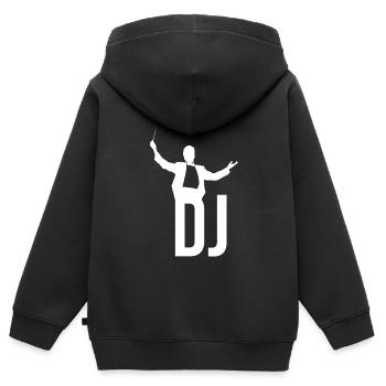 Festival - Kinder Premium Organic Zip Hoodie - Schwarz - Hinten - AI Model Kid Male (0cm)