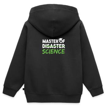 Master Of Science Uni Abschluss Master - Kinder Premium Organic Zip Hoodie - Schwarz - Hinten - AI Model Kid Male (0cm)