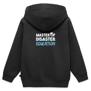 Master Of Education Lehramt Studenten - Kinder Premium Organic Zip Hoodie - Schwarz - Hinten - AI Model Kid Male (0cm)