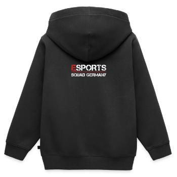 ESPORTS Squad Germany E Sports Gamer Clan - Kinder Premium Organic Zip Hoodie - Schwarz - Hinten - AI Model Kid Male (0cm)