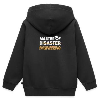 Master Of Engineering Uni Abschluss Master - Kinder Premium Organic Zip Hoodie - Schwarz - Hinten - AI Model Kid Male (0cm)