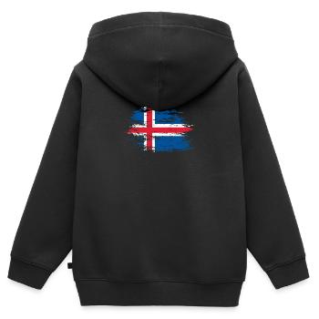 Island used - Kinder Premium Organic Zip Hoodie - Schwarz - Hinten - AI Model Kid Male (0cm)