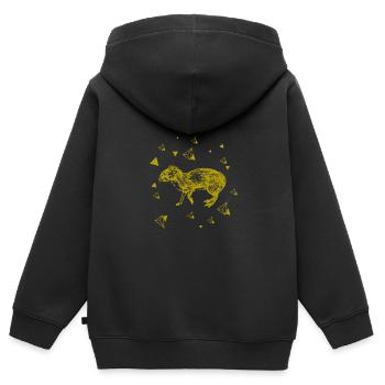Ratte - Nagetier - Kinder Premium Organic Zip Hoodie - Schwarz - Hinten - AI Model Kid Male (0cm)