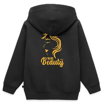 Sa beauté - Sweat Premium à capuche zippé enfant bio - noir - Dos - AI Model Kid Male (0cm)