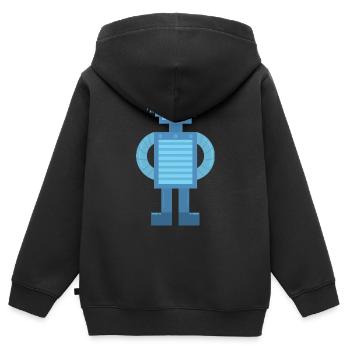 Roboter - Kinder Premium Organic Zip Hoodie - Schwarz - Hinten - AI Model Kid Male (0cm)