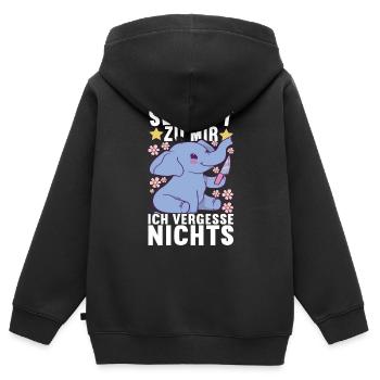 Lustige Sprüche Witzige Sprüche - Kinder Premium Organic Zip Hoodie - Schwarz - Hinten - AI Model Kid Male (0cm)