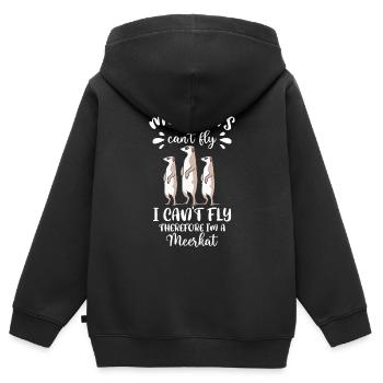 Zoo Natur Fels - Kinder Premium Organic Zip Hoodie - Schwarz - Hinten - AI Model Kid Male (0cm)