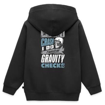 Motoneige Motoneige Je fais au hasard - Sweat Premium à capuche zippé enfant bio - noir - Dos - AI Model Kid Male (0cm)