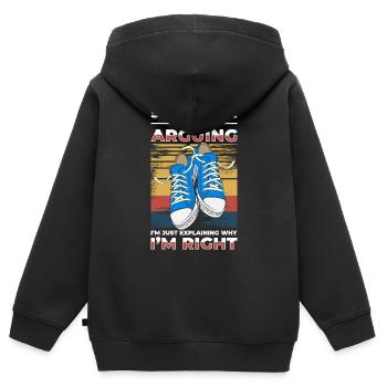 Schuhmacher Beruf Humor Schusterin - Kinder Premium Organic Zip Hoodie - Schwarz - Hinten - AI Model Kid Male (0cm)