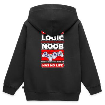 E-Sports Online Computer Geek - Sweat Premium à capuche zippé enfant bio - noir - Dos - AI Model Kid Male (0cm)