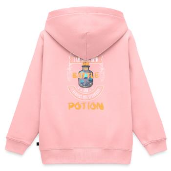 Chimie Nature Sorcellerie occulte - Sweat Premium à capuche zippé enfant bio - rose - Dos - AI Model Kid Female (0cm)