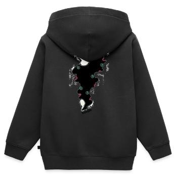 Multiple - Kids Premium Organic Zip-up Hoodie - black - Back - AI Model Kid Male (0cm)
