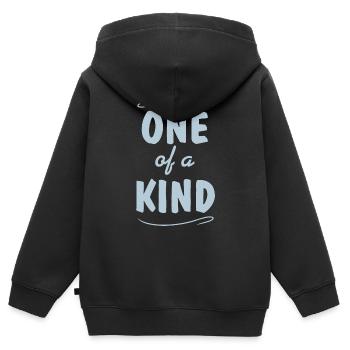 Einzigartig - Kinder Premium Organic Zip Hoodie - Schwarz - Hinten - AI Model Kid Male (0cm)