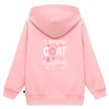 Bäckerei Lecker - Kinder Premium Organic Zip Hoodie - Rosa - Hinten - AI Model Kid Female (0cm)