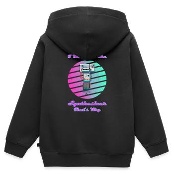 Synthesizer Synth Keyboard Elektronische Musiker - Kinder Premium Organic Zip Hoodie - Schwarz - Hinten - AI Model Kid Male (0cm)