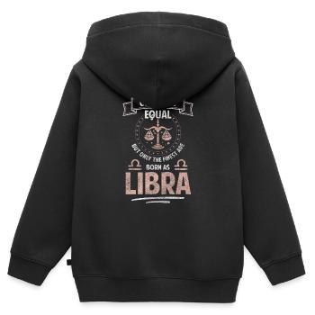 Constellation de l’horoscope Septembre Superstition - Sweat Premium à capuche zippé enfant bio - noir - Dos - AI Model Kid Male (0cm)