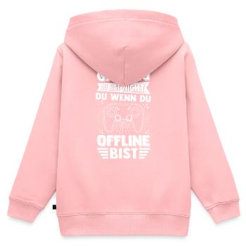 Gaming Online Statt Offline Controller Spieler Gam - Kinder Premium Organic Zip Hoodie - Rosa - Hinten - AI Model Kid Female (0cm)