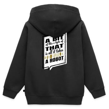 Biomedical Engineering Bot Awesome Funny Quote - Kids Premium Organic Zip-up Hoodie - black - Back - AI Model Kid Male (0cm)
