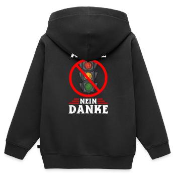 Ampel #Rücktritt der Regierung - Kinder Premium Organic Zip Hoodie - Schwarz - Hinten - AI Model Kid Male (0cm)