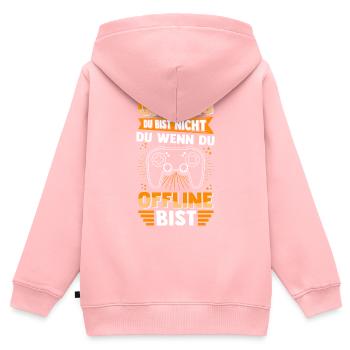 Gaming Online Statt Offline Controller Spieler Zoc - Kinder Premium Organic Zip Hoodie - Rosa - Hinten - AI Model Kid Female (0cm)