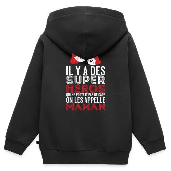Mama-Geschenk Muttertag Werdende Mütter - Kinder Premium Organic Zip Hoodie - Schwarz - Hinten - AI Model Kid Male (0cm)