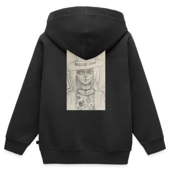 °✩𓍊𓋼𓍊𓋼𓍊✧ magic witch ⋆𓋼𓍊☆𓍊𓋼⋆｡ - Kinder Premium Organic Zip Hoodie - Schwarz - Hinten - AI Model Kid Male (0cm)