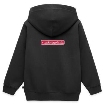 schwimmbutz badehose schwarzer humor - Kinder Premium Organic Zip Hoodie - Schwarz - Hinten - AI Model Kid Male (0cm)