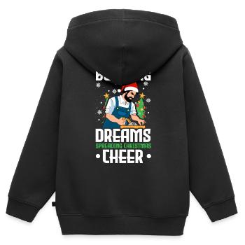 Jingle Bells Gesunde Zähne schwillt Zahnarzt Zahnä - Kinder Premium Organic Zip Hoodie - Schwarz - Hinten - AI Model Kid Male (0cm)