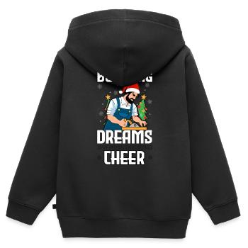 Jingle Bells Gesunde Zähne schwellen an Zahnarzt Z - Kinder Premium Organic Zip Hoodie - Schwarz - Hinten - AI Model Kid Male (0cm)