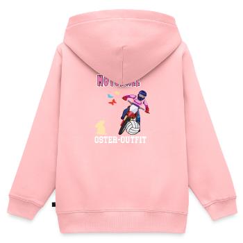 Motoball Oster Outfit Ostergeschenk Motoballerin - Kinder Premium Organic Zip Hoodie - Rosa - Hinten - AI Model Kid Female (0cm)