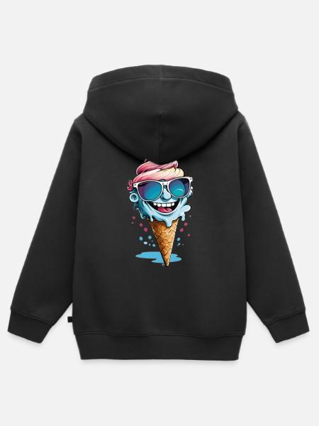 Eiscreme - Kinder Premium Organic Zip Hoodie - Schwarz