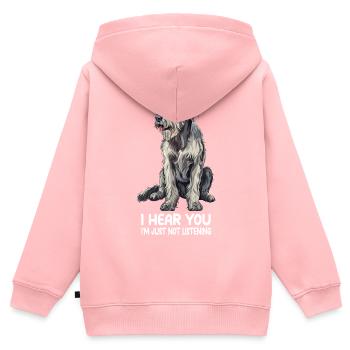 Irish Wolfhound - Kids Premium Organic Zip-up Hoodie - rose - Back - AI Model Kid Female (0cm)